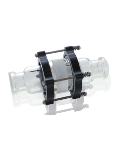 Ventil, R&uuml;ckschlag, Klappe, DN025, exzentrisch, KF, ableitf&auml;hig, Boro3.3/PTFE/Tantal (PNS0047350)