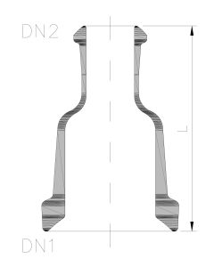 Reduzierst&uuml;ck, symmetrisch, DN100, DN040, PF, braun, Boro3.3 (PNS0026606)