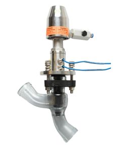 Ventil, Durchgang, DN025, pneumatisch, kompakt, Federkraft AUF, ableitf&auml;hig, PF, Boro3.3/PTFE (PNS0047841)